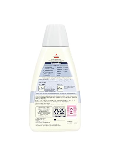 Image of Bissell Little Green PET OXY Spot & Stain Free & Clear Portable Deep Cleaner Formula, 4310, 32 Fl Oz (Pack of 6)