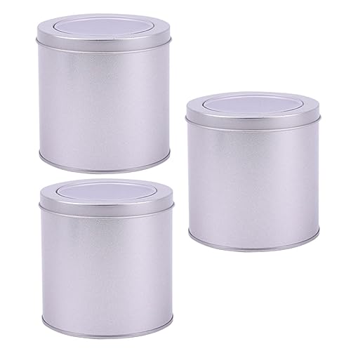 HAWILLOSCH 3個 密閉可能なティーキャニスター マット仕上げブリキ製 茶葉 コーヒー豆 ナッツ保存用 多用途キッチン収納容器