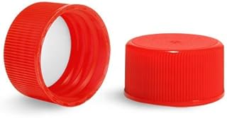 24/414 - Red Polypro Ribbed Lined Caps - (144/bag)