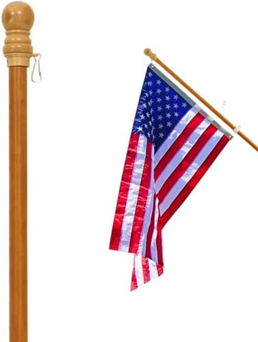 Trade Winds 5 ft. Hardwood 1 in. Wooden Pole with Anti Furling Ring Flag Pole Weather Resist