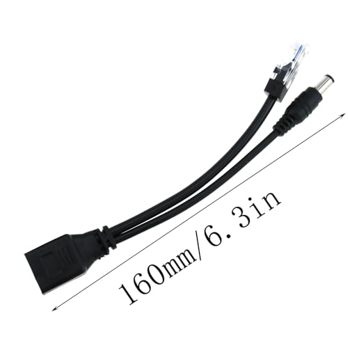 TAODAN Kit 2PCS 12V POE Splitter Injector con conector DC 5.5x2.1mm para routers inalámbricos, vigilancia y sistemas de control de acceso miniatura 6