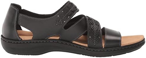 Clarks Laurieann Holly Flat Sandal, Black Leather, 10 Medium | Image 5