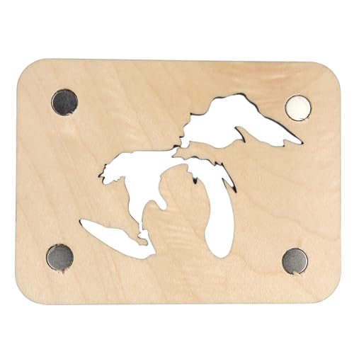 Imán de Madera Great Lakes con Escena de Faro miniatura 3
