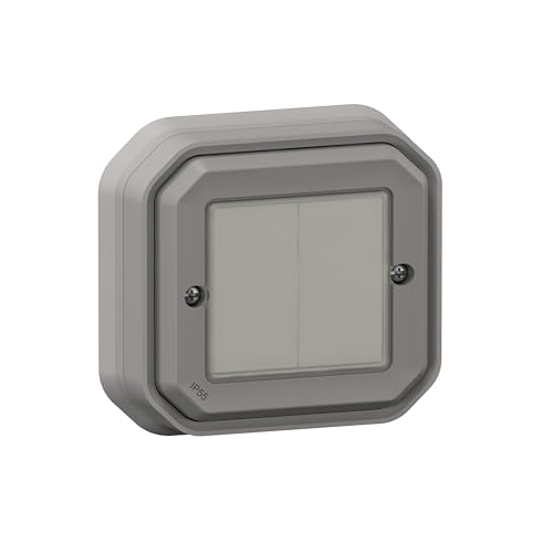 Interruptor doble conectado para el hogar inteligente Legrand Plexo con control por aplicación móvil