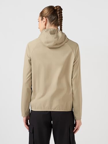 Image of TECHNOSPORT Women's Solid Slim Fit Hooded Jacket with TECHNOWARM+ | Full Zip Polyester Winter Jacket for Sports, Gym, Travel & Casual Wear | Long Sleeve Hooded Activewear with Moisture-Wicking Fabric