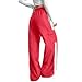 Girls Cargo Pants Elastic Waist with Pockets Casual Fashion Sports Pants 5-16 Years Red