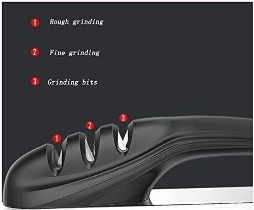 Miniatura 3 de Afilador de cuchillos, afilador de cuchillos de calidad para cuchillos rectos y dentados, acero inoxidable de cerámica y tungsteno, afilado manual