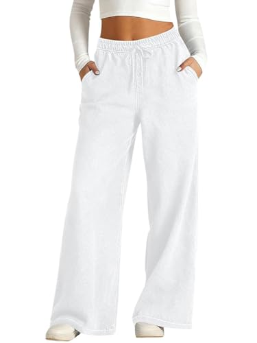 Jean large femme taille haute pour un look décontracté