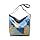 ALWY Bolsa Feminina Transversal Couro Elegante Estilosa (Azul)