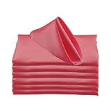 50 servilletas cuadradas de satén de 43 cm para decoración de bodas, Navidad, cumpleaños, fiestas en casa, 43 x 43 cm, servilletas de tela (melocotón)