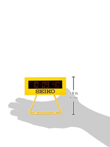 SEIKO Sports Timer, Digital Mini Timer Clock, Yellow, 4.1 Inches