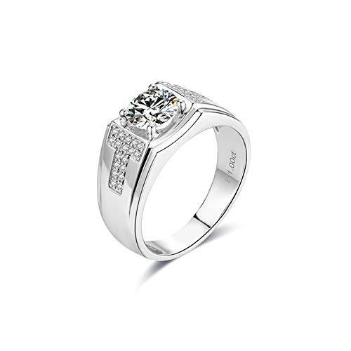 Bague homme argent moissanite alliance durable anti-rayures éclat éternel qui ne ternit pas