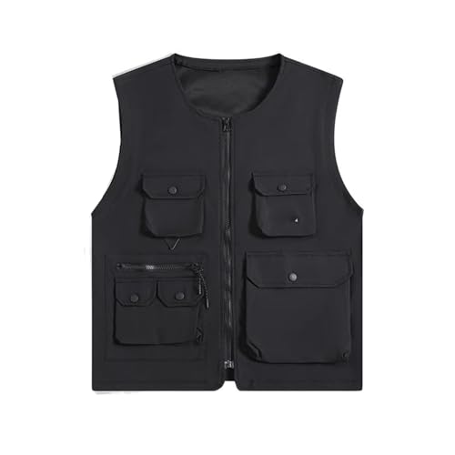 MORISTE Men's Vest Male's Multi-Pocket Workwear Sleeveless Waistcoat