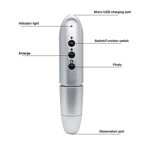 Microscopio digital USB inalámbrico 100x para análisis de piel con luz polarizada UV 2