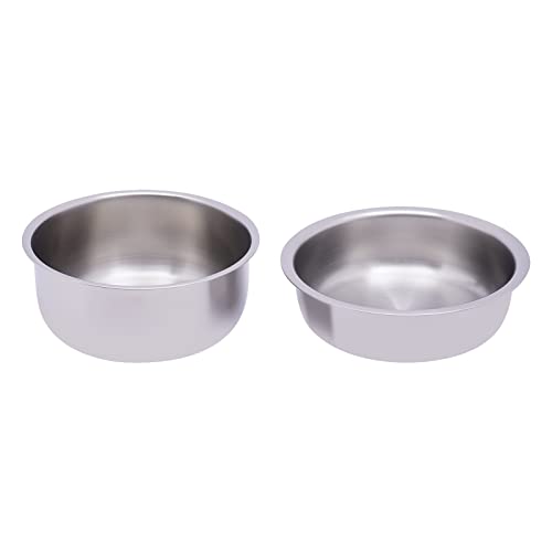 HuKaiL 5L Edelstahl Warmhaltebehälter, Rund Speisewärmer Chafing Dish mit Ständer, Warmhaltegerät Buffetwärmer mit 10kg Tragfähigkeit für Cafeterias, Hotel, Schulkantinen, Bankette, 42 * 32cm, Silber – Bild 8