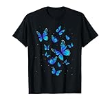 Blue Butterfly Art Garden Beautiful Butterflies T-Shirt