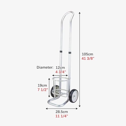 Chariot de réservoir d'oxygène portable pour sécuriser vos déplacements