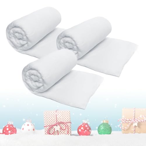 PREXTEX Artificial Snow Roll - Pack of 3 Large Snow