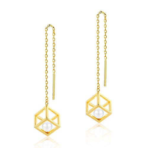Boucles d'oreilles simples Love Cube anti-irritation en argent S925