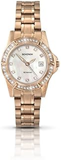 Sekonda Ladies 28mm Stone Set Dress Watch 50m Water Resistant Date Window