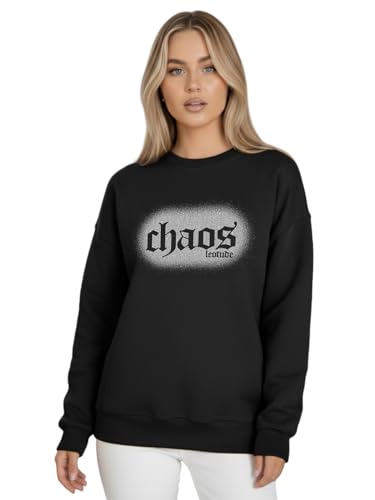 Image of LEOTUDE Women's Boyfriend Fit Loopknit Sweatshirt | Full Sleeve Drop Shoulder | Sweatshirt for Women