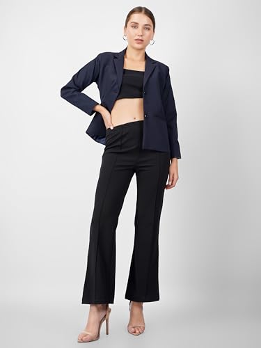 Image of modny Women's Formal Cotton Blazer | Single-Breasted, Button Closure, Long Sleeves Blazer for Girls | Professional Outfit for Office & Meetings