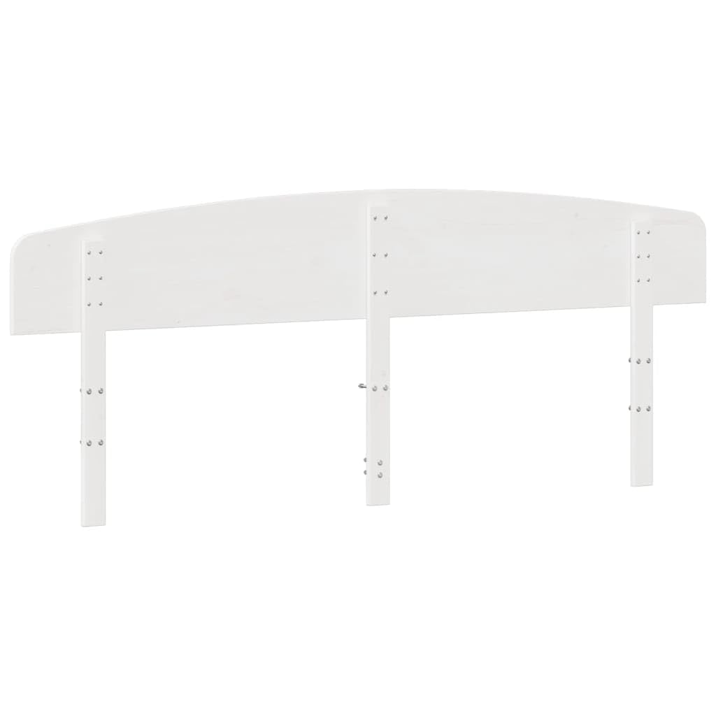 vidaXL Cabecero de Cama, Cabecera para Estructura Marco de Cama, Cabezal de Somier, Mueble para Dormitorio Hogar, Madera Maciza de Pino Blanco 200 cm