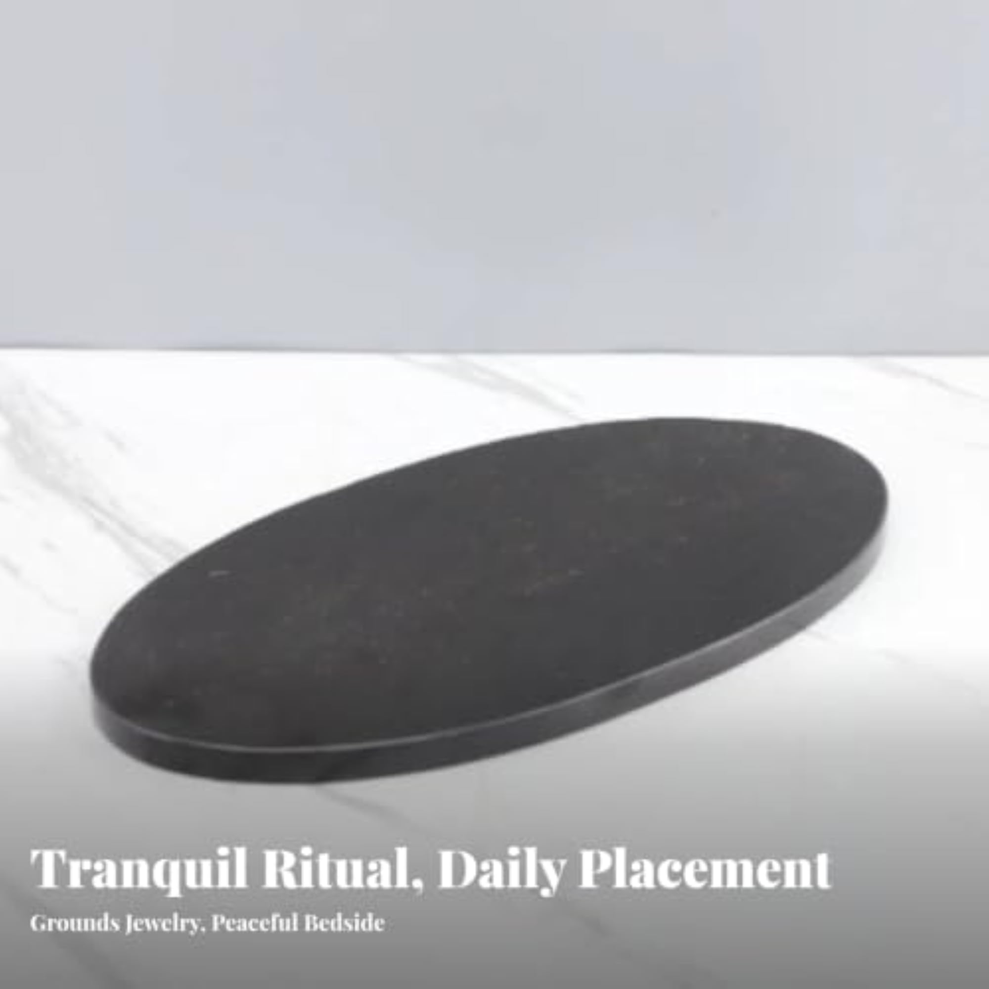 Decorative Oval Marble Tray, Compact Elegant Design
