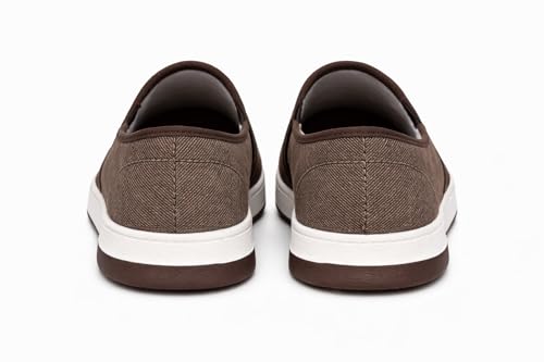 Image of Marswalk Men's Casual Slip-On Shoes, Blue Canvas, Breathable, Lightweight, Rubber Sole