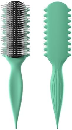 AM8:00 Curl Defining Brush,9 Rows Premium Styling Hairbrush for Curly Hair
