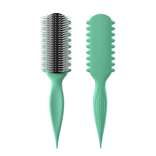 AM8:00 Curl Defining Brush,9 Rows Premium Styling Hairbrush for Curly Hair