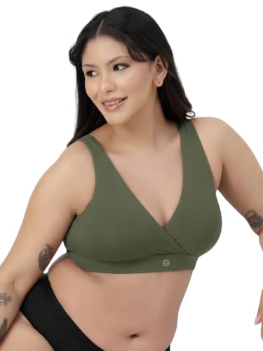 Image of ZELENA Maternity Padded Bra | Removable Cups, Broad Waistband | Soft Stretchable Modal Fabric | Easy Pull Nursing Bra for Pregnancy and Breastfeeding