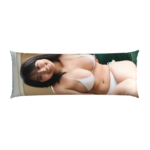 福井梨莉華 41 抱き枕カバー クッションカバー ファスナー式 肌に優しい 色褪せない ソファー ギフト 贈り物 お誕生日プレゼント長い枕寝具ホリデーギフト51*152cm/20*60in
