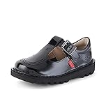 Kickers Girl's Kick T Bar Black School Shoes | Classic & Stylish | Extra Comfortable | Premium Quality, Black, 9 UK Child