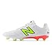 New Balance Men's 442 Pro FG V2 Soccer Shoe, White/Energy Red/Hi-Lite, 11 M