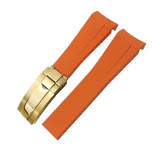 Bracelet de montre en caoutchouc 20mm 21mm 22mm à extrémité incurvée