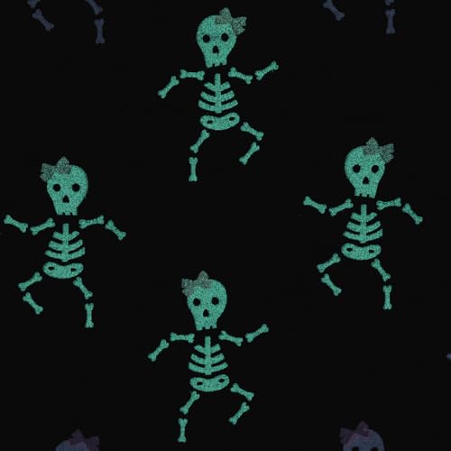 Mud Pie Girl Halloween Skeleton Glow Pjs2