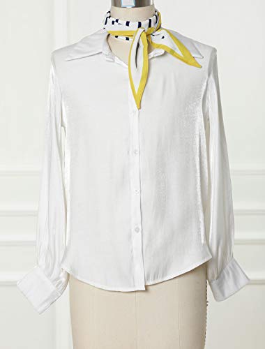 Allegra K Ladies Silky Rhombus Neckerchief Stripe Print Neck Scarf for Shirts Headband Handbag Wraps Bandana2