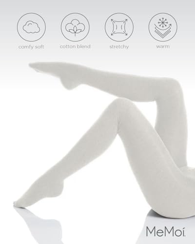 Image of MeMoi Brooklyn Flat Knit Cotton Tights for Women, Cozy and Stretchy Soft Sweater Tights - Sizes XS to 5x-6x