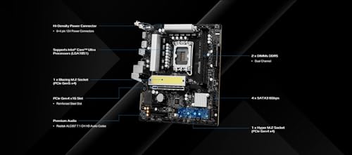 Image of ASRock B860M X WiFi 6E DDR5 up to 9066+ (OC) MHz 128GB M.2 B860 LGA1851 Micro ATX Motherboard Intel Core Ultra(Series 2) BIOS Flashback SATA3 6.0 Gb /s PCIe 4.0 x16 Realtek 2.5G LAN 7 x USB 3.2