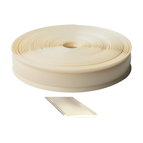 RV Designer I331 Vinyl Insert Trim for RV's - Flexible Molding, Exterior Use, and Roof Edge Molding - Ideal for RV's - Narrow, Colonial White, 3/4 Inch Wide x 25 ft