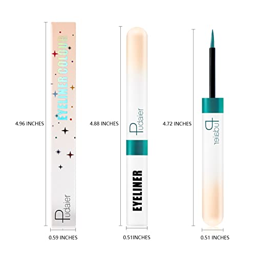 Espoce Liquid Eyeliner, Dark Green Eyeliner Liquid Liner Quick-Drying, Ultra-Fine Long-Lasting Colored Eyeliners High-Pigmented Colorful Eyeliners For Eye Makeup 0.12 Oz (Dark Green) #TOP6