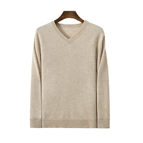Pull en cachemire homme beige Haitpant, la douceur absolue d'une coupe ajustee haut de gamme