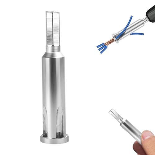 GUAHKUN Automatische Abisolier- Und Verdrahtungszange Kabelgenerator Mit Bohreradapter Für 2.5-4mm² Einzeldraht Elektrokabelinstallationswerkzeug Für Effiziente Kabelverarbeitung