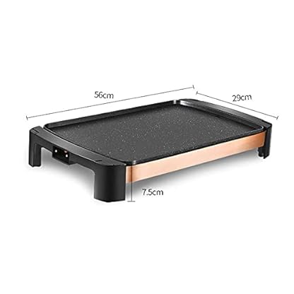 Barbecue Grill Elektrischer Teppanyaki-Tischgrill, Antihaft-Grillplatte 5 Dateien mit Einstellbarer Temperatur, BBQ-Hot… – Bild 3