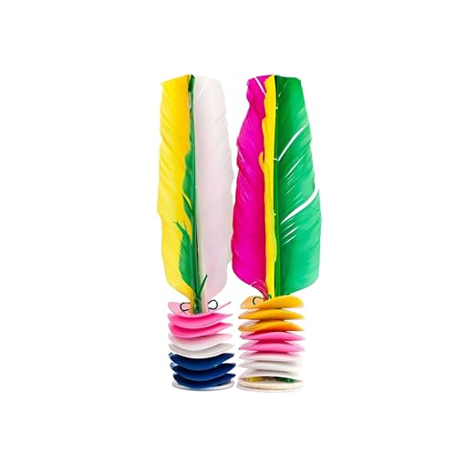 YEDUDA 2PCS Jianzi Shuttlecock Kick Da CAU Shuttlecock Vietnamese Jianzi Shuttlecock Feather Foot for Improving Leg Muscle Strength and Body Flexibility Sports Indoor Outdoor (01, 2PCS) by YEDUDA - Used condition - Image 6