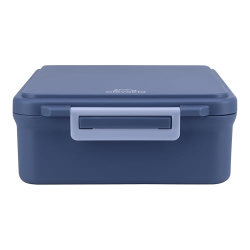 Image of Bento Mega Lunch Box, carrying handle - 4 No-Mix Compartments | Microwave & Dishwasher Safe | for Adult, Preschool, School 1600ML, OZ (Blue Turquoise)