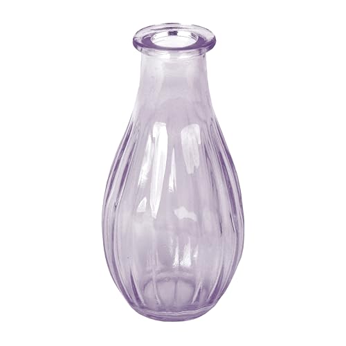 Talking Tables Fliederfarbene Glas-Budvase für Blumen, stilvolle Einzelstiel-Vase für Hochzeits-Tischdeko, Fensterbank, Gartenpartys, Sommeressen, Kamindekor & Geschenke, 14 cm Talking Tables Fliederfarbene Glas-Budvase für Blumen, stilvolle Einzelstiel-Vase für Hochzeits-Tischdeko, Fensterbank, Gartenpartys, Sommeressen, Kamindekor & Geschenke, 14 cm