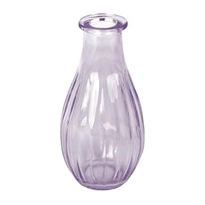 Talking Tables Jarrón de Cristal Lila para Flores, Elegante Tallo único Elegante para Mesa de Boda, decoración de alféizar de Ventana, Fiestas en el jardín, Comedor de Verano, Estilo de repisa y