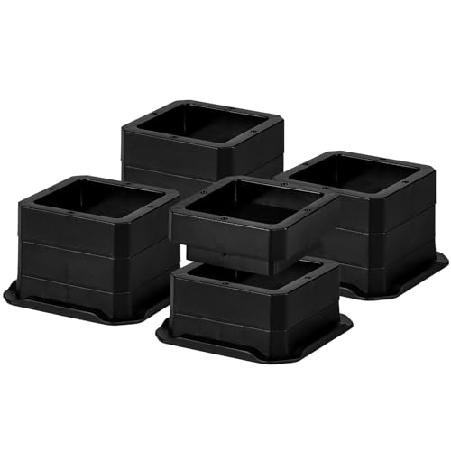 継ぎ脚 高さ調整脚 継足 3Way 2.8cm 5.3cm 7.4cm調整可能 延長脚 アジャスター ベッド・テーブル・ソファ・机・こたつ 高さを上げる足 テーブル脚台 多段階 高さ調節脚 暖房器具 角型 家具 脚台 つぎあし 底上げ 最大四段階重ねる